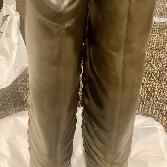 NWB Mia Limited Edition Lea  Military Green Leather Knee High Boots - Picture 11 of 11